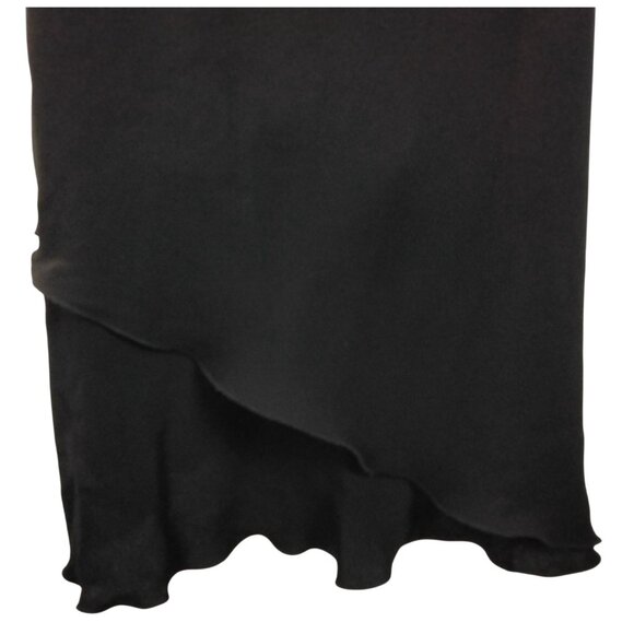 S.L. Fashions Womens Elegant Black Size 8 Petite V-Neck Layered Hem Dress Party - Picture 8 of 12